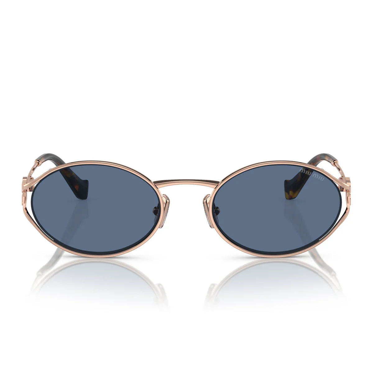 Miu Miu Sunglasses Mu52 Y Zvf1 V1 Gold/Dark Blue Women