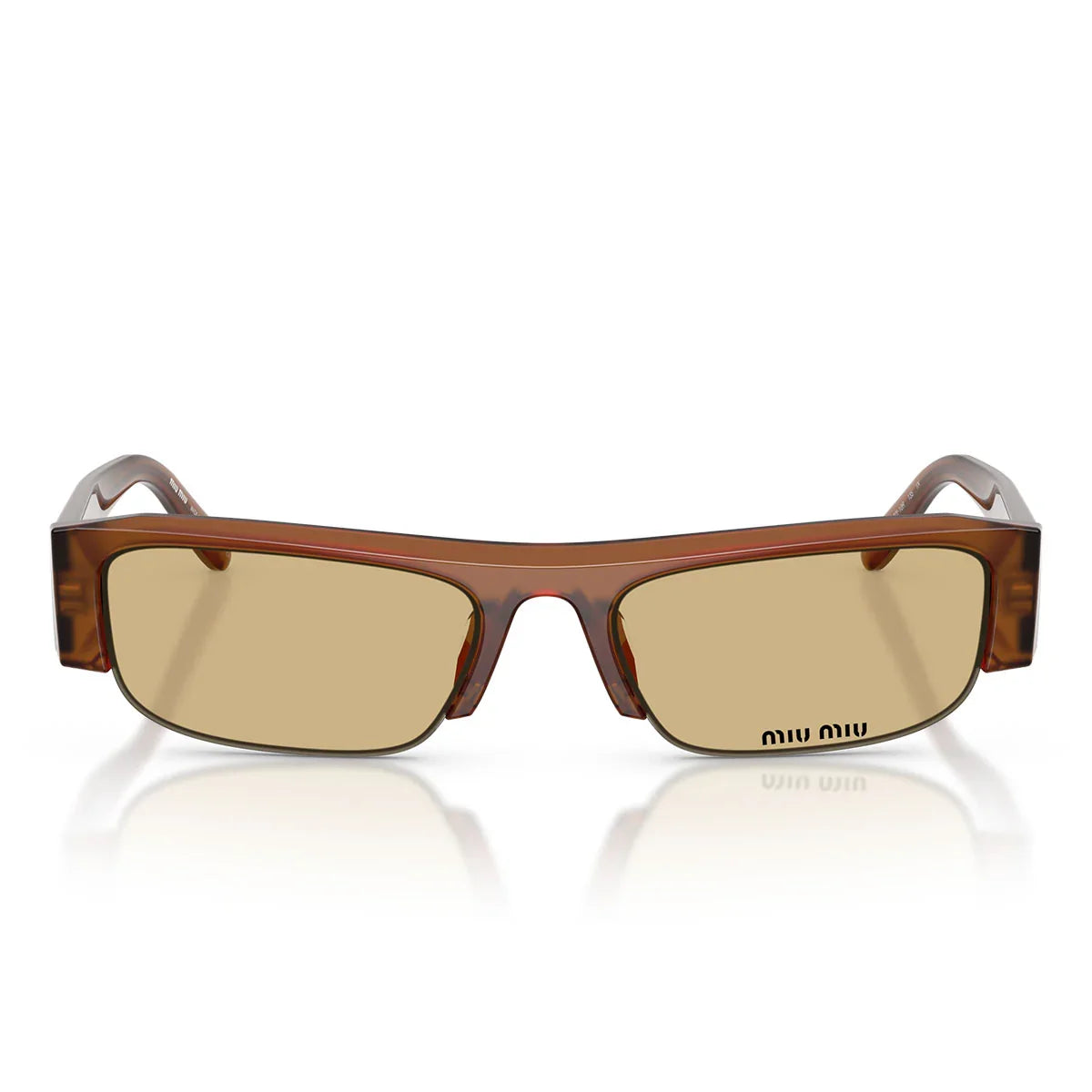 Miu Miu Sunglasses Mub07 S 22 I10 R Opaline Amber/Yellow Women