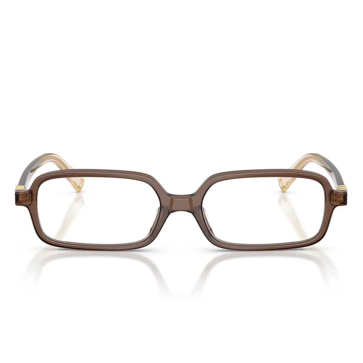 Miu Miu Eyeglasses Mu01 Yv 23 H1 O1 Transparent Brown/Transparent Women