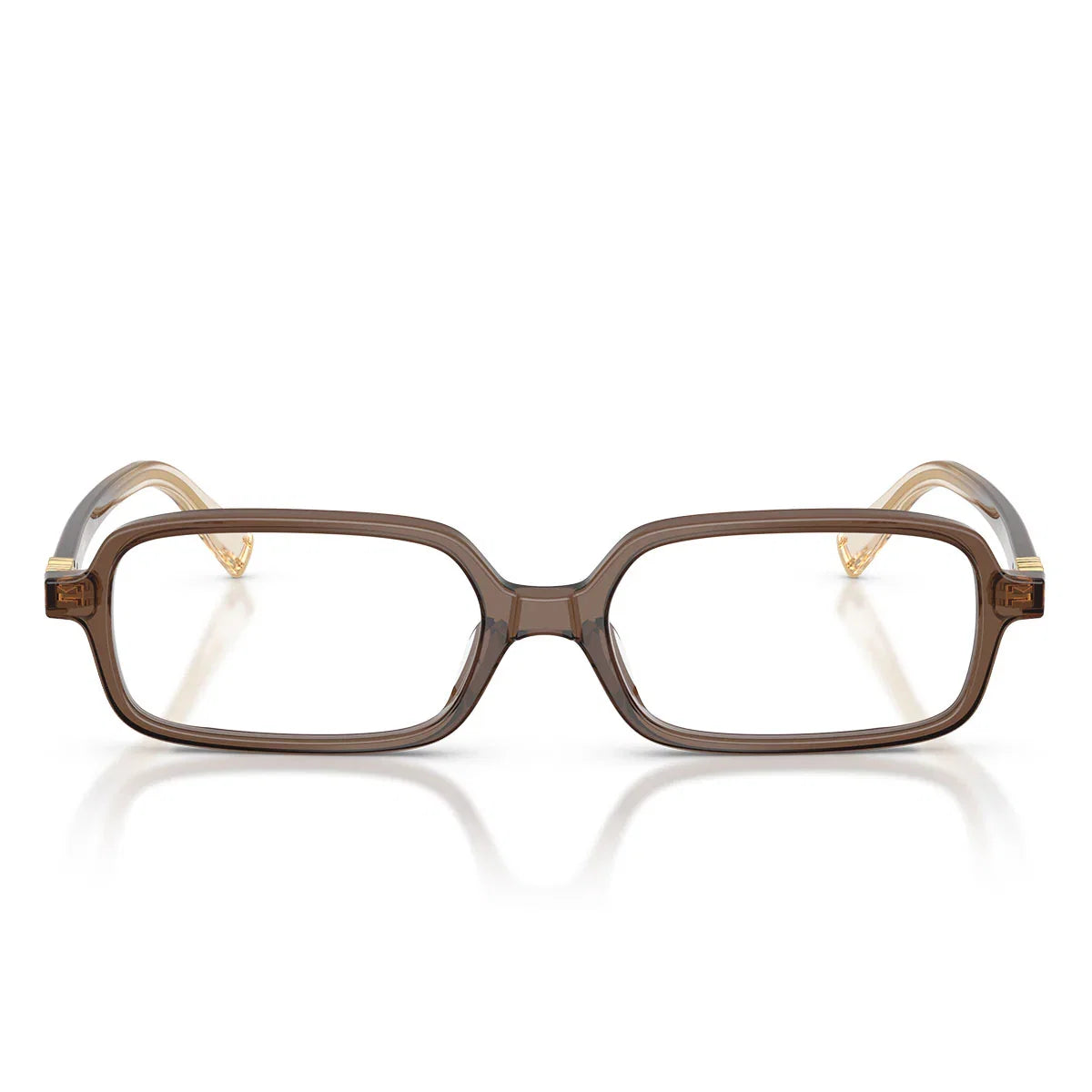 Miu Miu Eyeglasses Mu01 Yv 23 H1 O1 Transparent Brown/Transparent Women