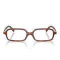 Miu Miu Eyeglasses Mu01 Yv 26 E1 O1 Striped Tobacco/Transparent Women