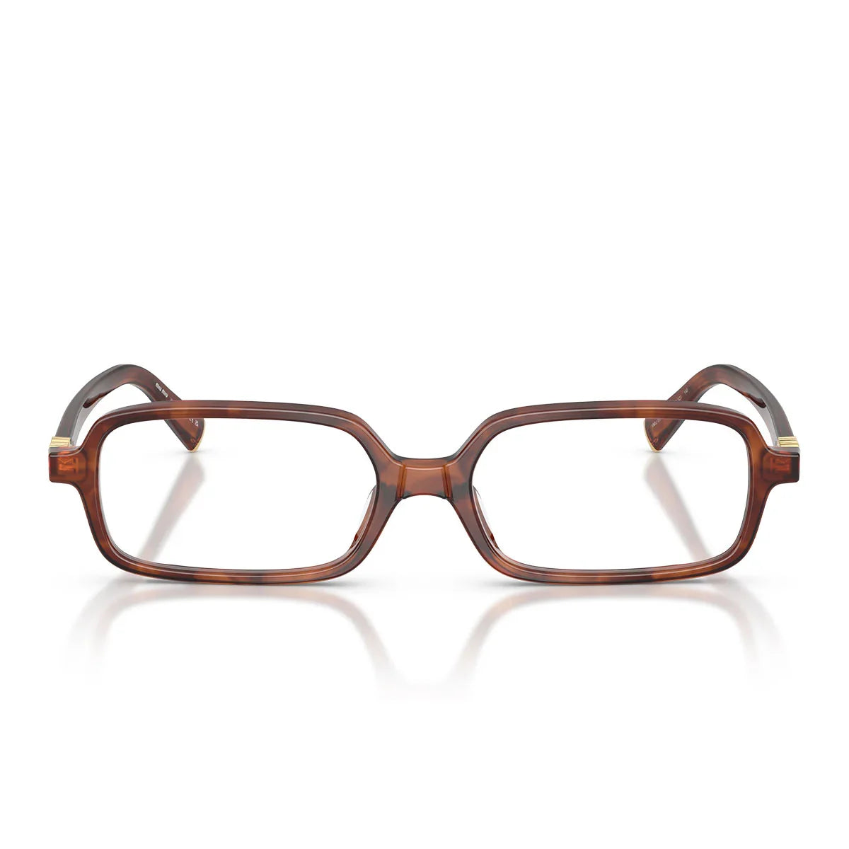 Miu Miu Eyeglasses Mu01 Yv 26 E1 O1 Striped Tobacco/Transparent Women