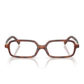 Miu Miu Eyeglasses Mu01 Yv 26 E1 O1 Striped Tobacco/Transparent Women