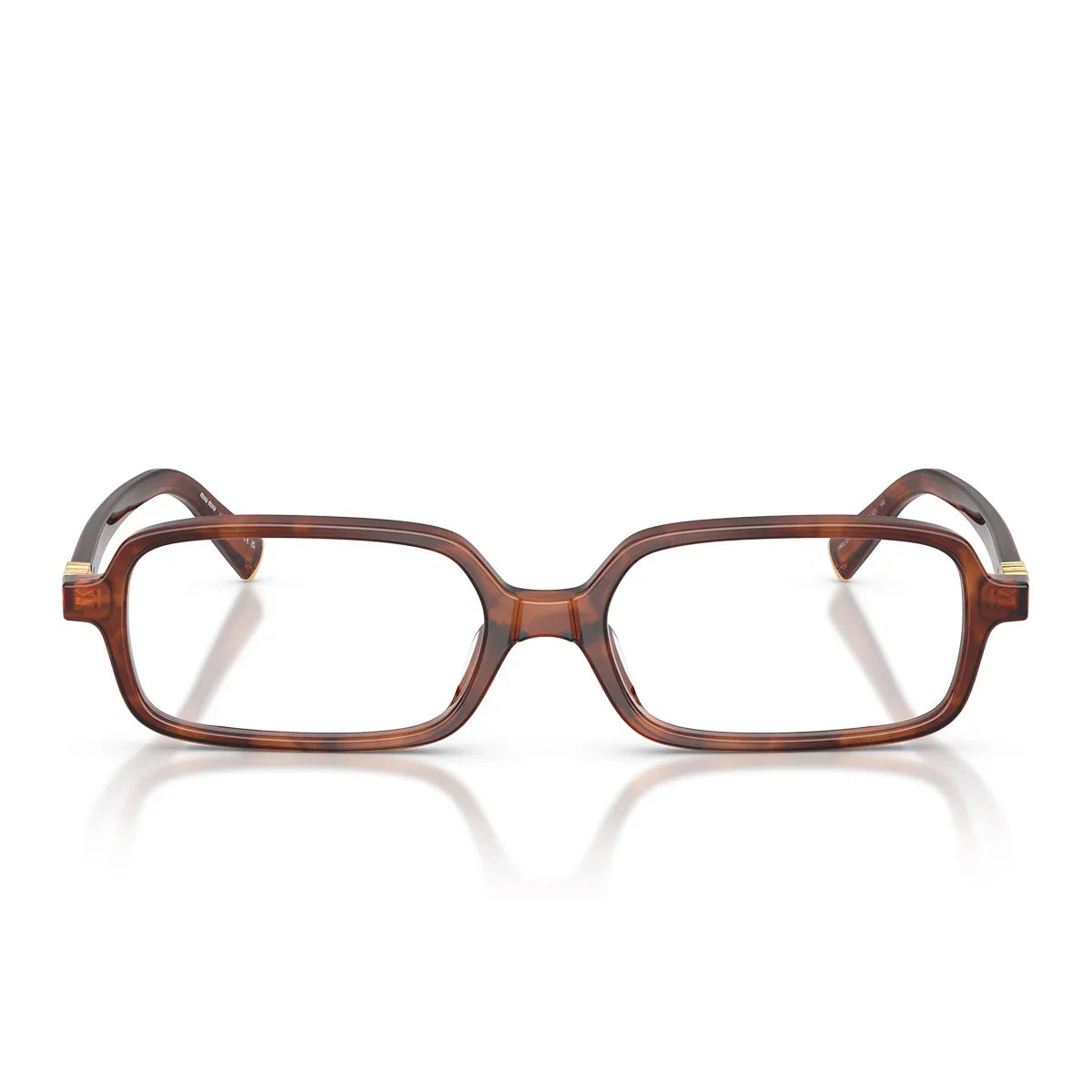 Miu Miu Eyeglasses Mu01 Yv 26 E1 O1 Striped Tobacco/Transparent Women
