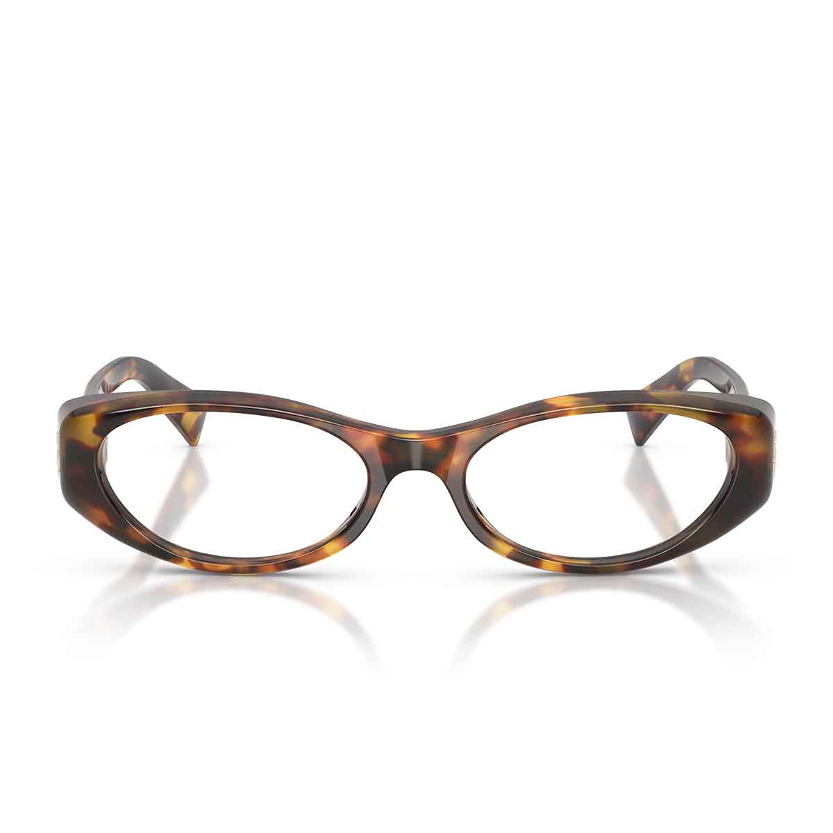 Miu Miu Eyeglasses Mu03 Zv 14 L1 O1 Brown/Transparent Women
