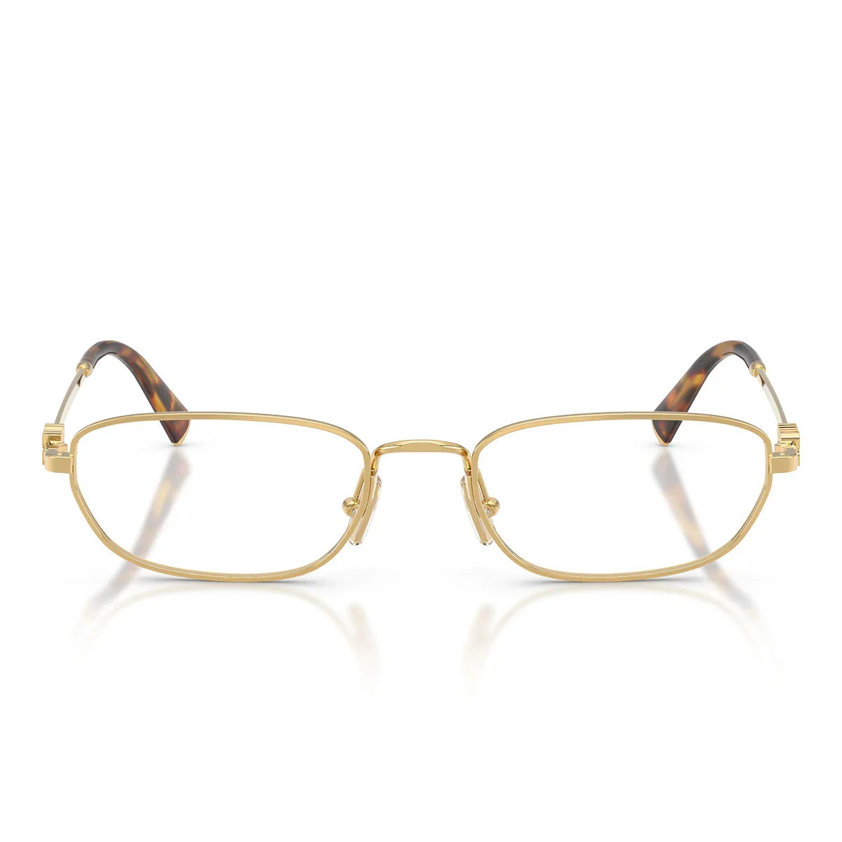 Miu Miu Eyeglasses Mu52 Zv 5 Ak1 O1 Gold/Transparent Women
