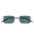 Montblanc Sunglasses Mb0482 S 004 Gold/Green Men