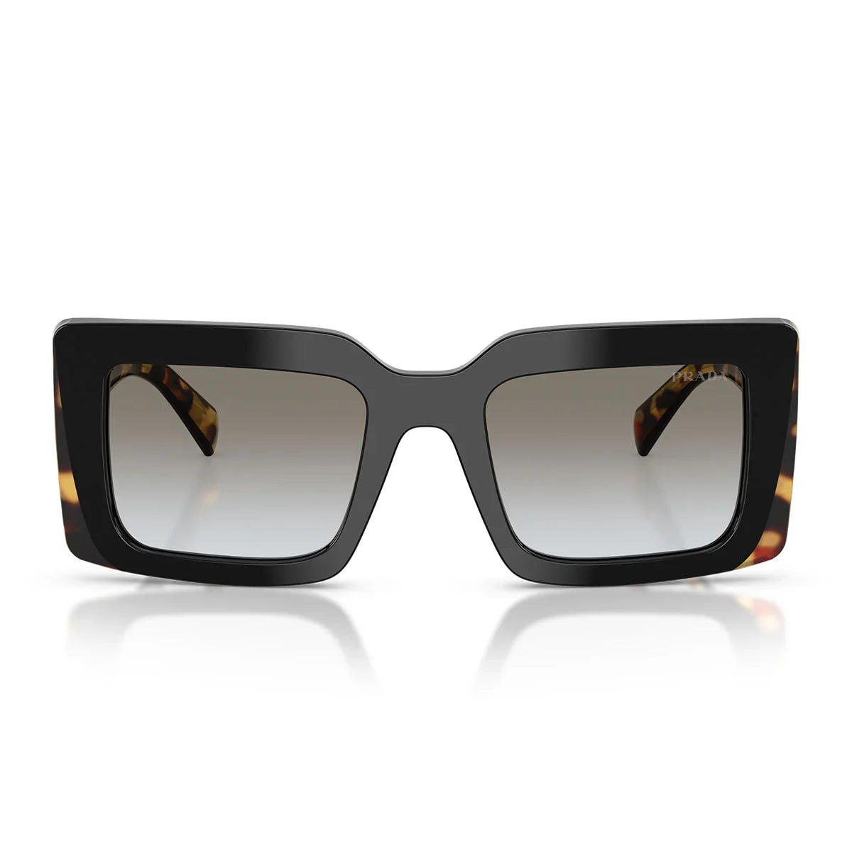 Prada Sunglasses Prd01 S 0 Cd80 L Black Tortoise/Smoky Grey Women