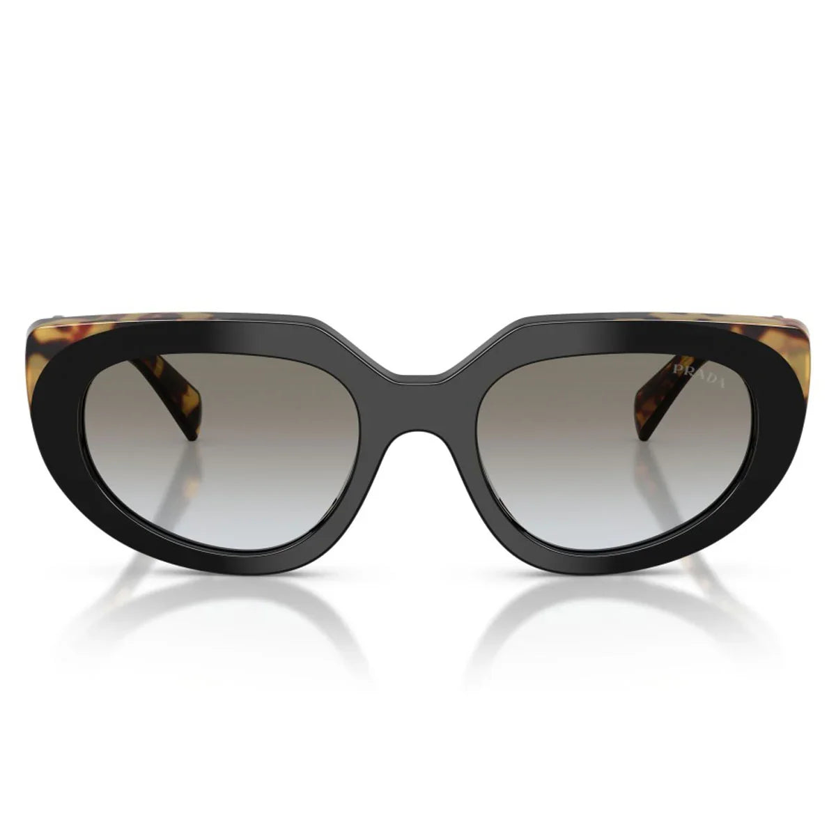 Prada Sunglasses Prd02 S 0 Cd80 L Black Tortoise/Smoky Grey Women