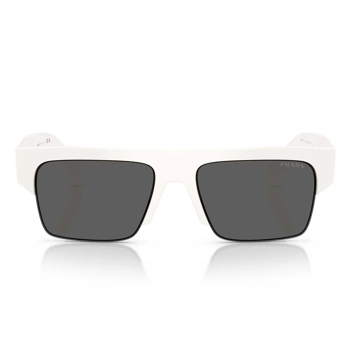 Prada Sunglasses Prd12 Su 46120 Z White/Slate Anti Reflective Men