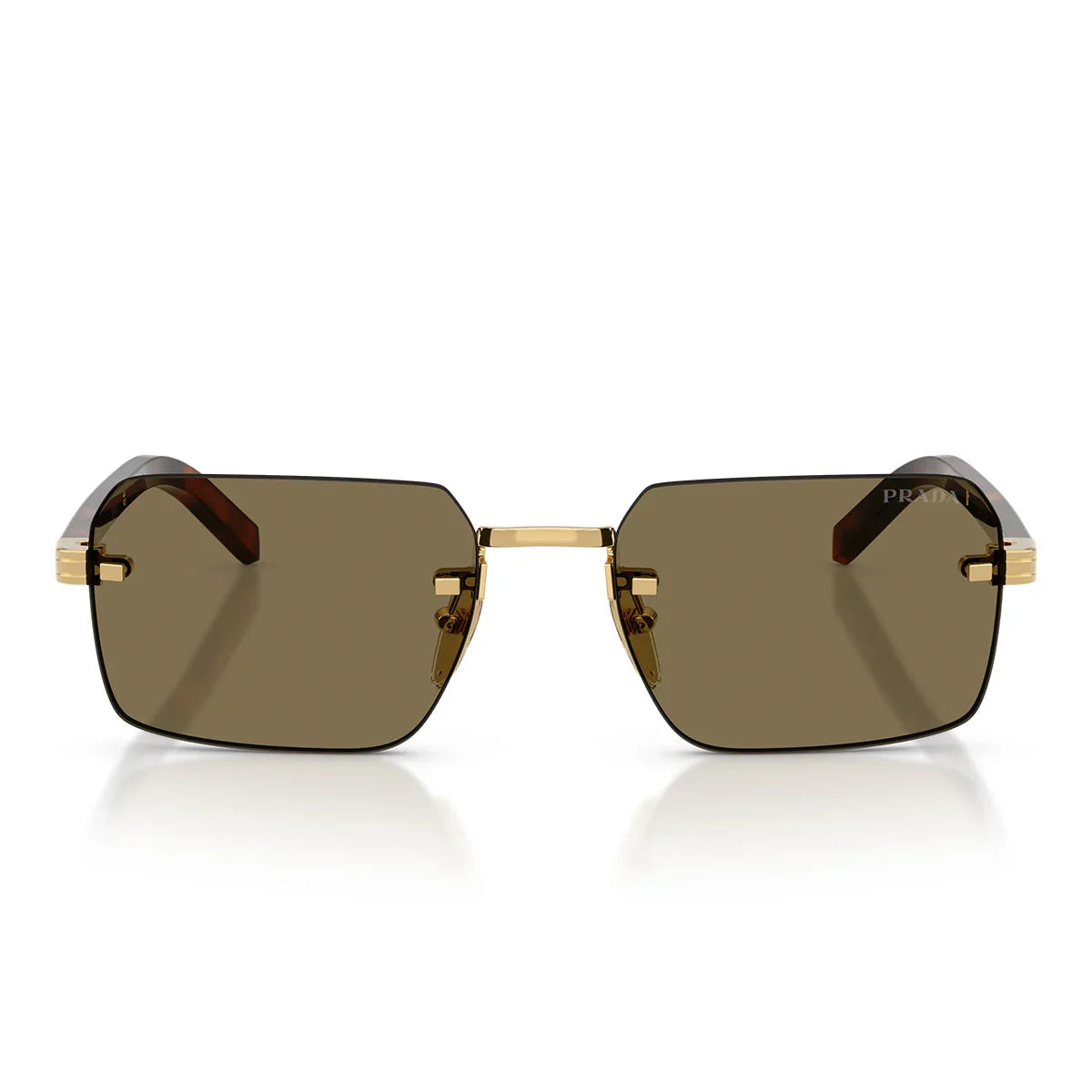 Prada Sunglasses Prd55 S 5 Ak90 F Gold/Light Brown Men