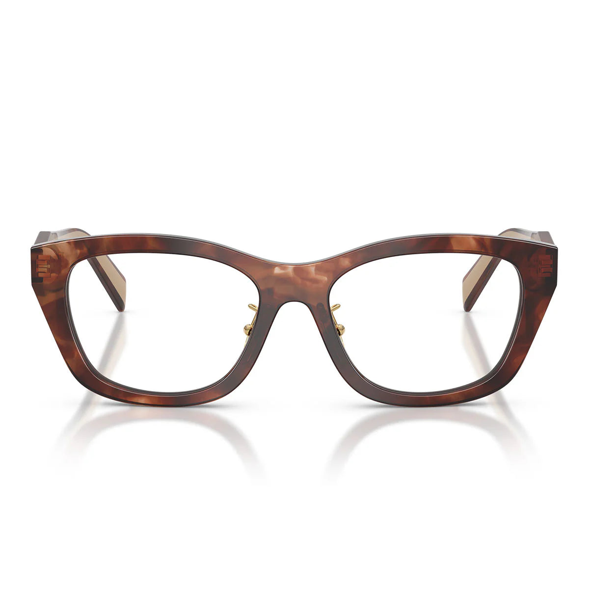 Prada Eyeglasses Prd11 Vd 00 K1 O1 Caramel Brown/Transparent Women
