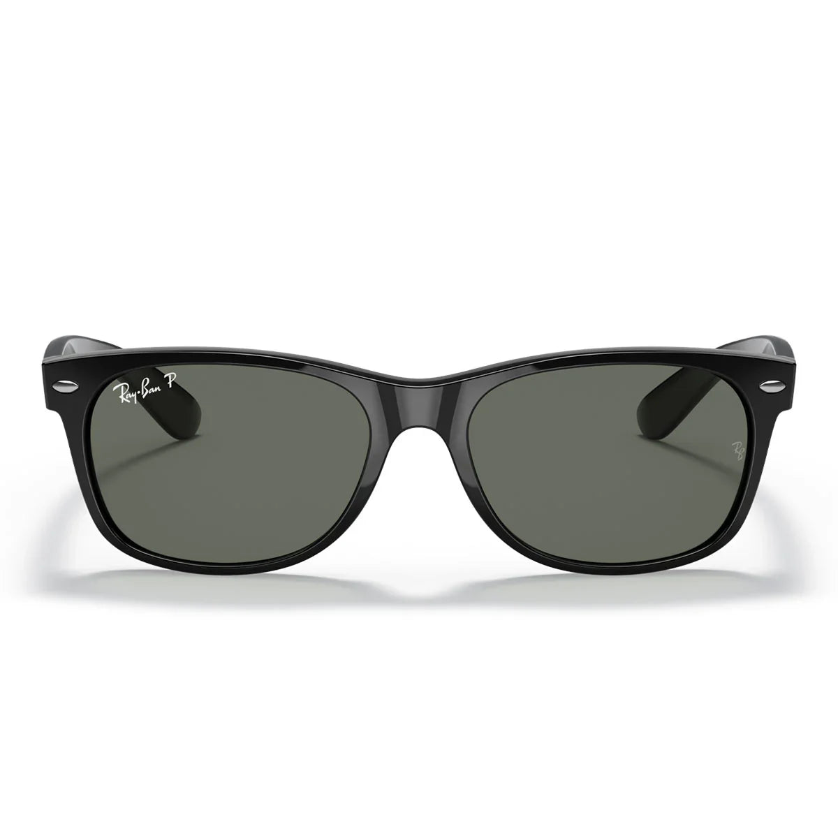 Ray Ban Sunglasses Rb2132 901/58 New Wayfarer Glossy Black/Green Unisex Polarized