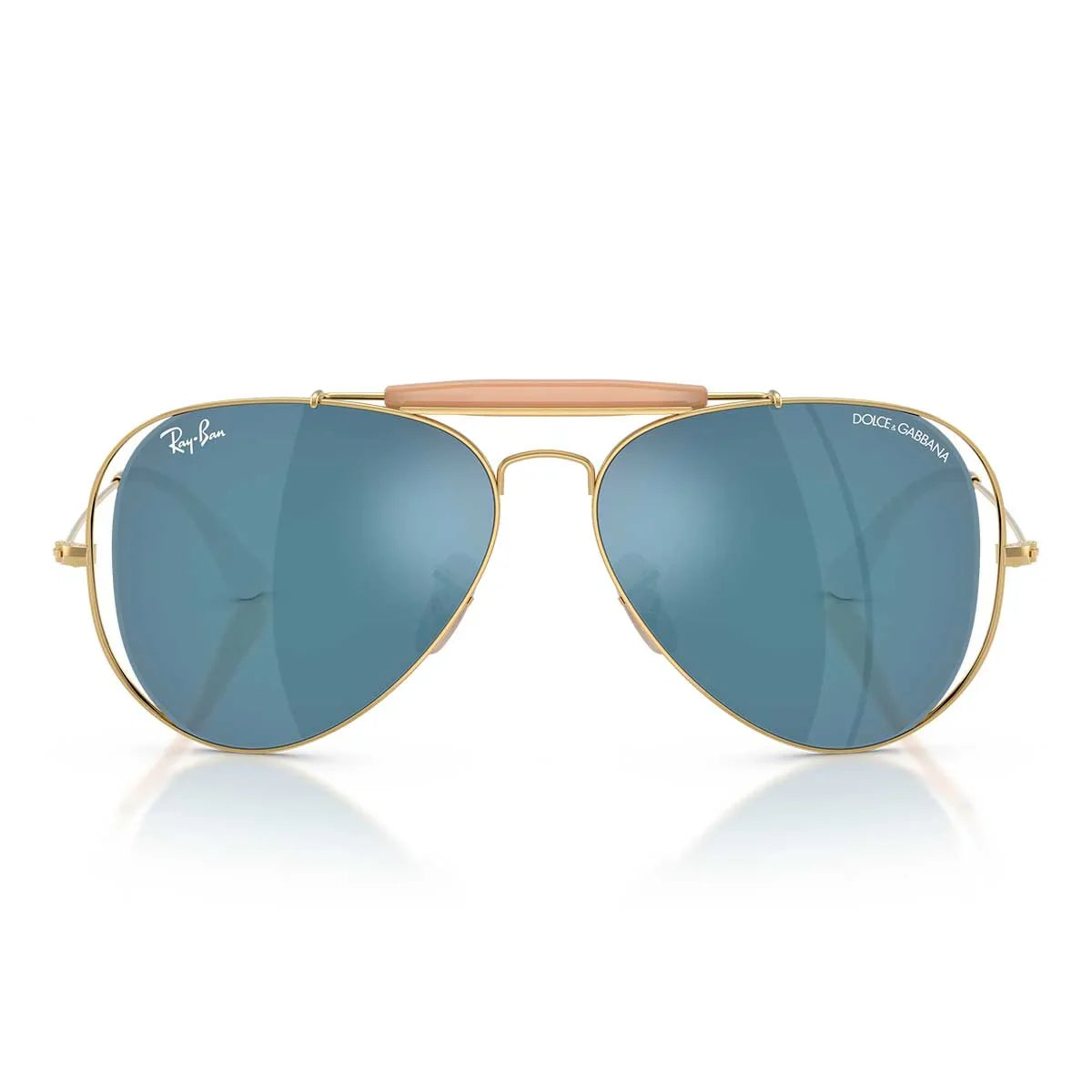 Ray Ban Sunglasses Rb3029 M 001/55 X Dolce & Gabbana The Outdoorsman Gold Arista/Mirrored Dark Blue Unisex