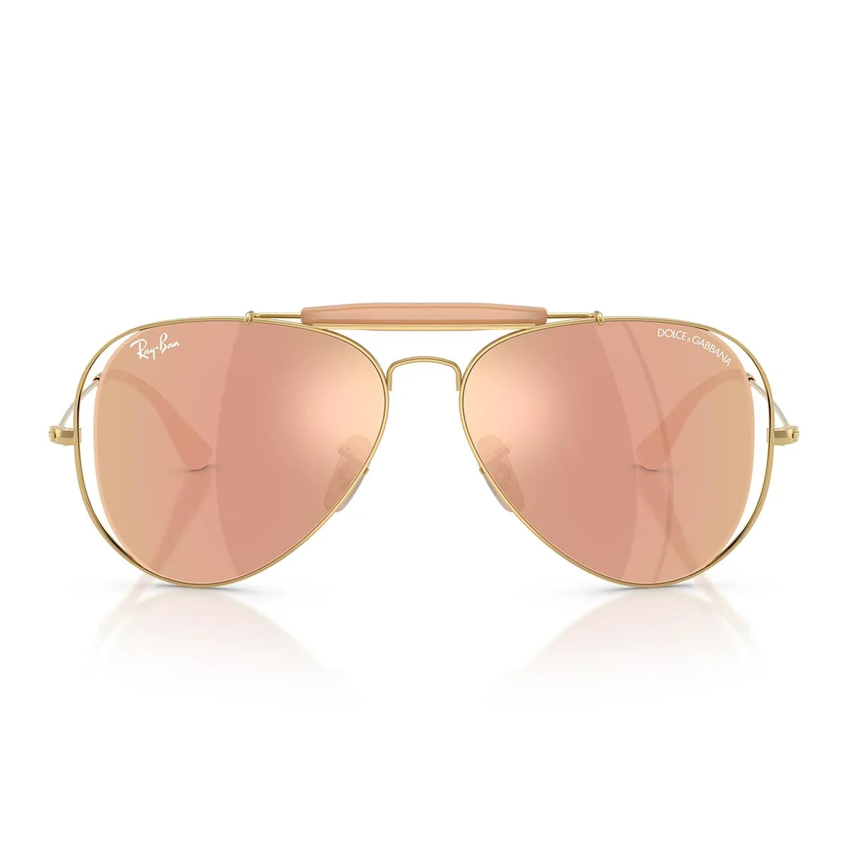 Ray Ban Sunglasses Rb3029 M 001/7 J X Dolce & Gabbana The Outdoorsman Gold Arista/Mirrored Brown Rose Gold Unisex