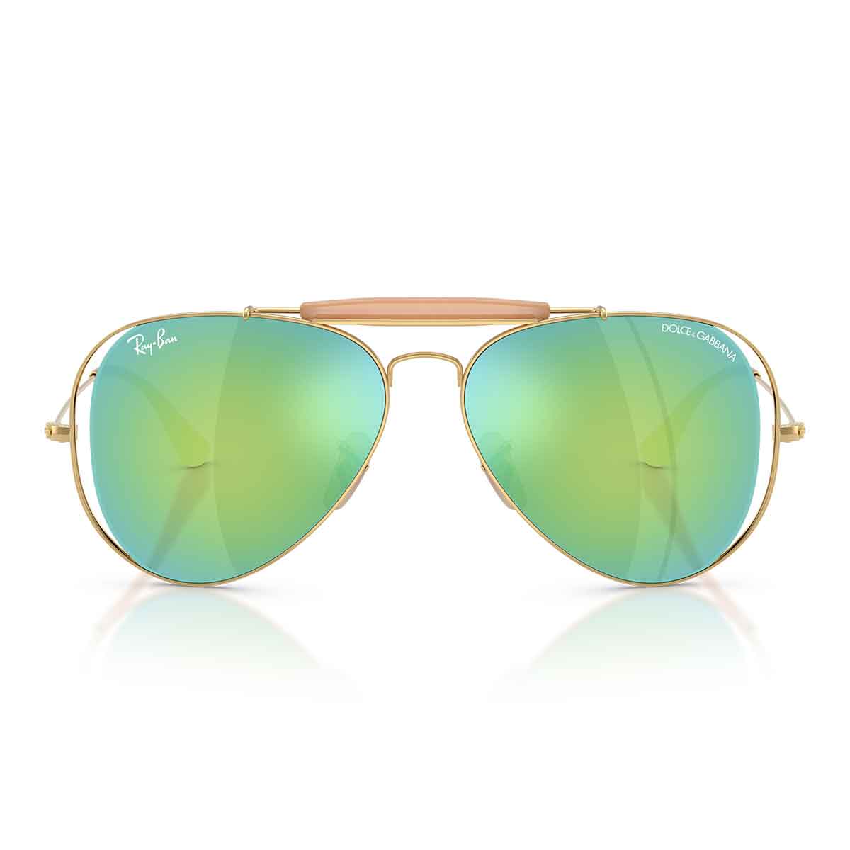 Ray Ban Sunglasses Rb3029 M 001/8 N X Dolce & Gabbana The Outdoorsman Gold Arista/Mirrored Green Gray Unisex