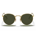 Ray Ban Sunglasses Rb3447 001 Round Metal Gold/Green G 15 Unisex