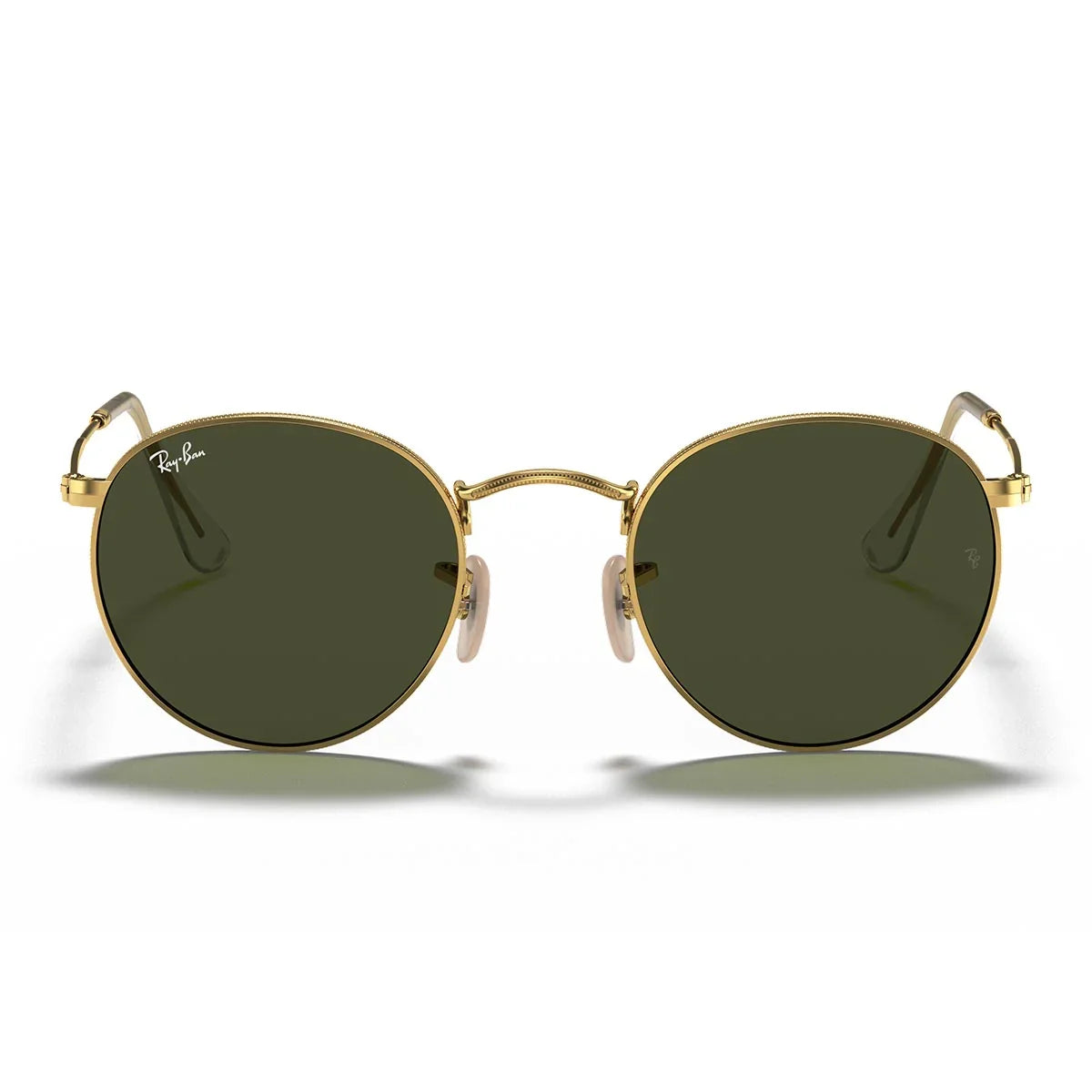 Ray Ban Sunglasses Rb3447 001 Round Metal Gold/Green G 15 Unisex