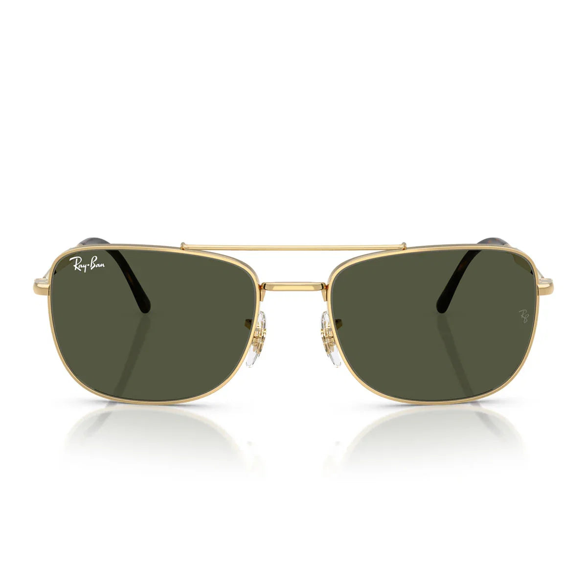 Ray Ban Sunglasses Rb3755 001/31 Gold/Green Unisex