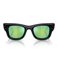 Ray Ban Sunglasses Rb4940 601/8 N Wayfarer Puffer X Asap Rocky Black/Silver Mirrored Green 632 Unisex