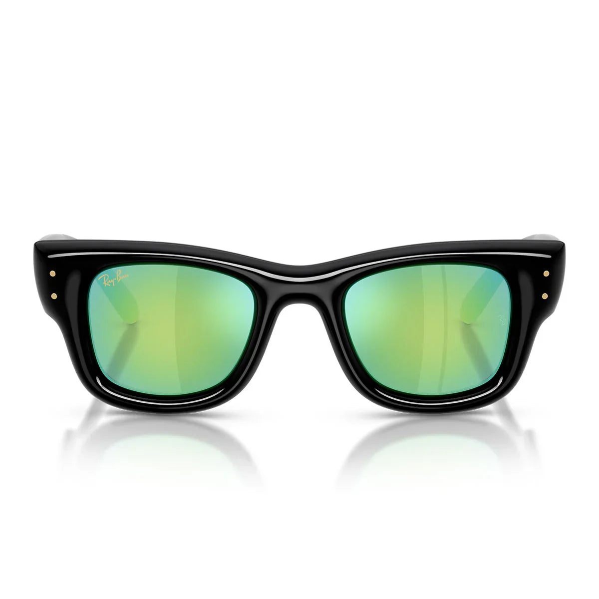 Ray Ban Sunglasses Rb4940 601/8 N Wayfarer Puffer X Asap Rocky Black/Silver Mirrored Green 632 Unisex