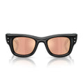 Ray Ban Sunglasses Rb4940 B 68647 J Wayfarer Puffer X Asap Rocky Black With Rhinestones/Dark Brown Rosé Mirrored Unisex