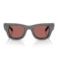 Ray Ban Sunglasses Rb4940 Bp 686585 Wayfarer Puffer X Asap Rocky Black With Rhinestones/Dark Violet Unisex