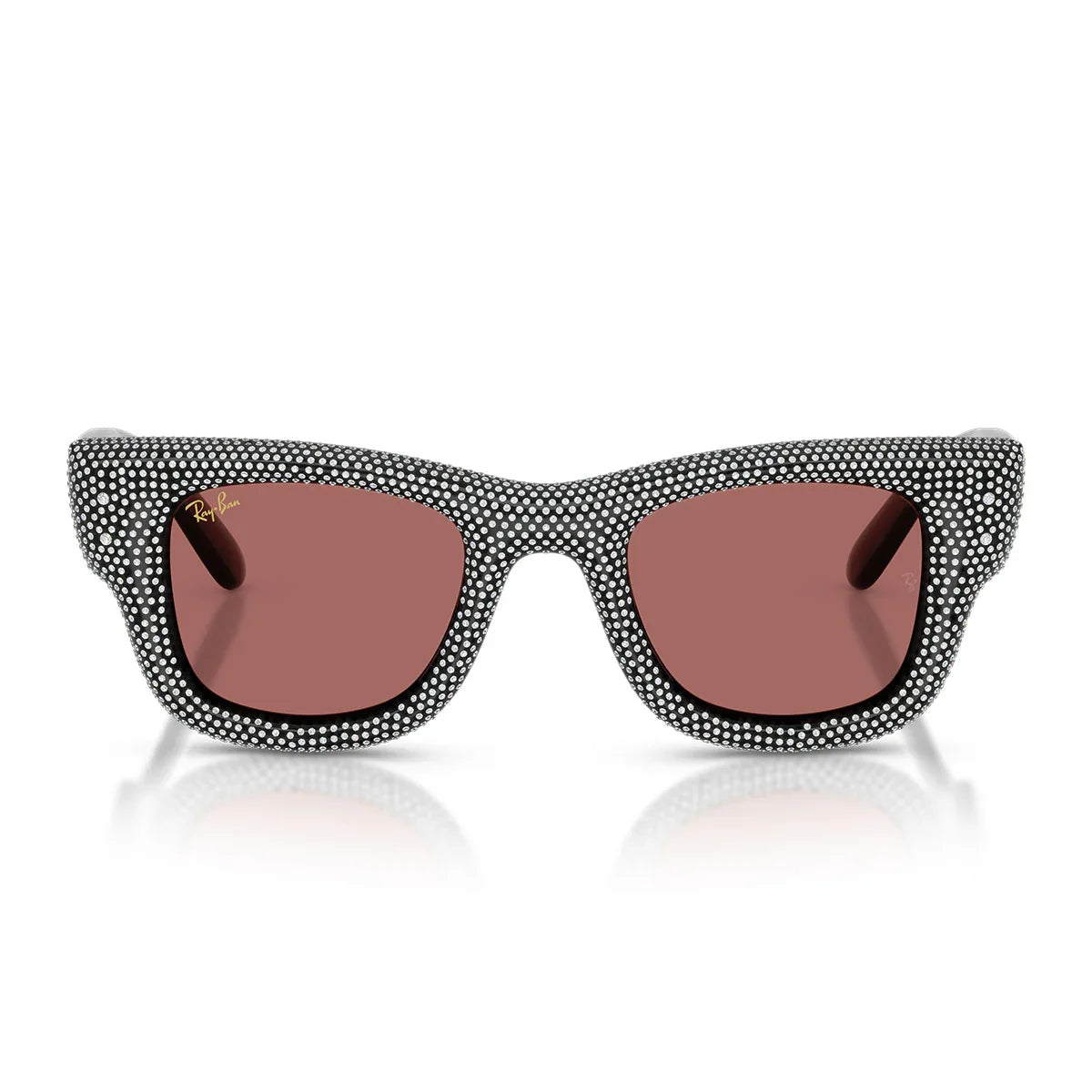 Ray Ban Sunglasses Rb4940 Bp 686585 Wayfarer Puffer X Asap Rocky Black With Rhinestones/Dark Violet Unisex