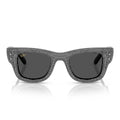 Ray Ban Sunglasses Rb4940 Bp 686587 Wayfarer Puffer X Asap Rocky Black And Pavé Rhinestones/Ultra Black Unisex
