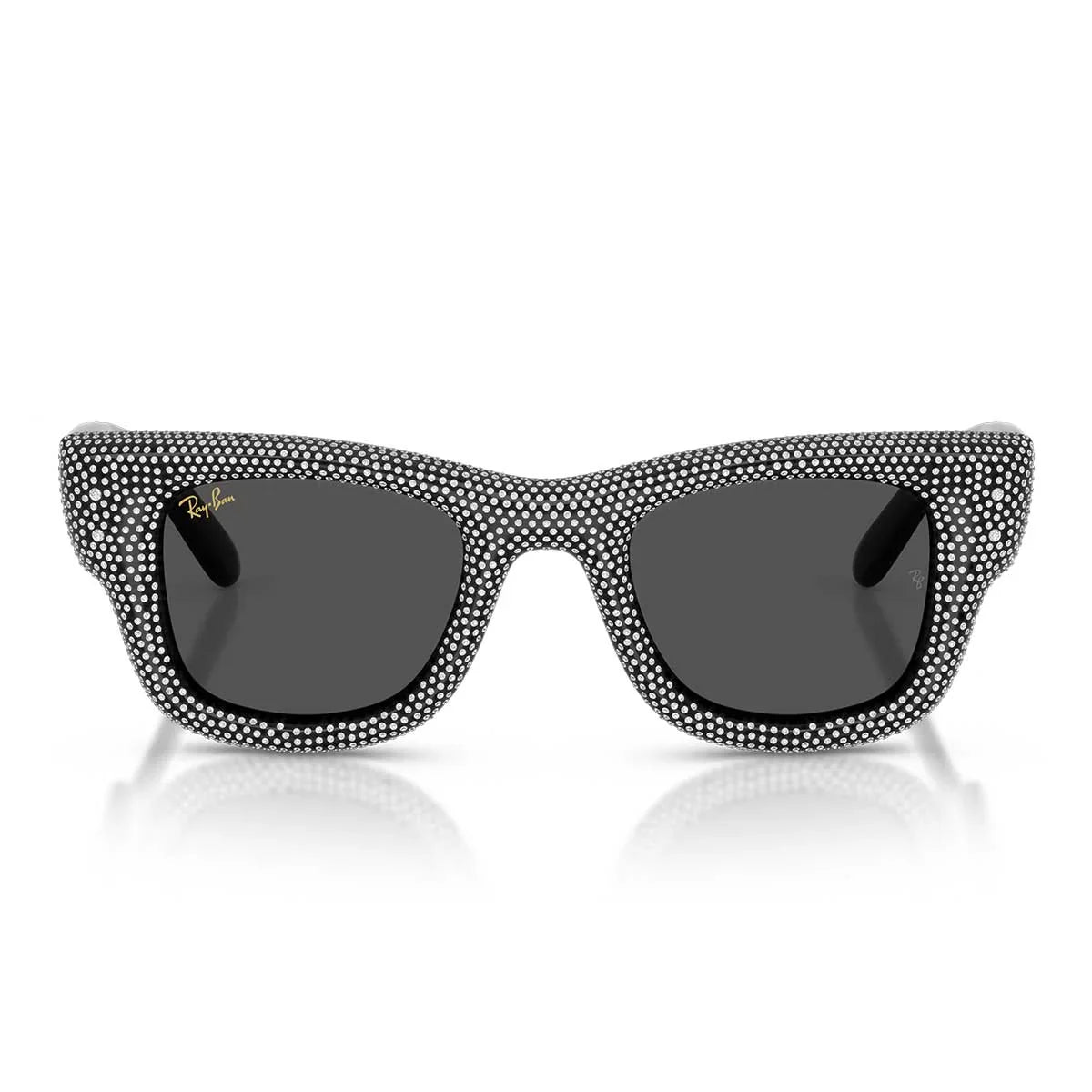 Ray Ban Sunglasses Rb4940 Bp 686587 Wayfarer Puffer X Asap Rocky Black And Pavé Rhinestones/Ultra Black Unisex