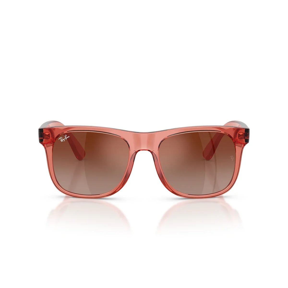 Ray Ban Sunglasses Rj9069 S 7225 S0 Junior Justin Red Transparent/Brown Mirrored Kids