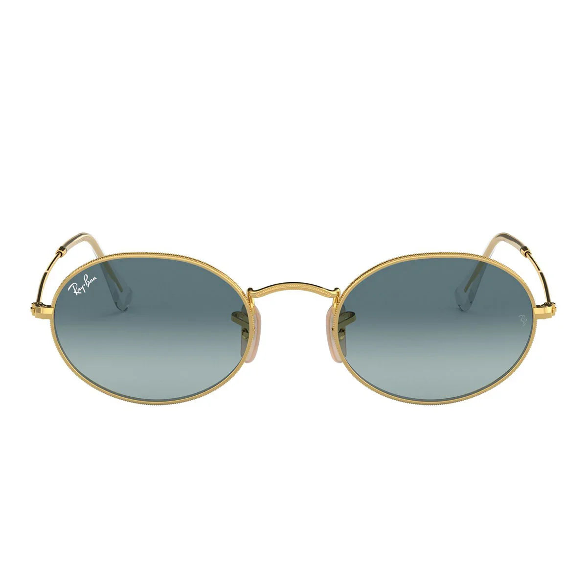 Ray Ban Sunglasses Rb3547 001/3 M Oval Gold/Blue Gradient Unisex