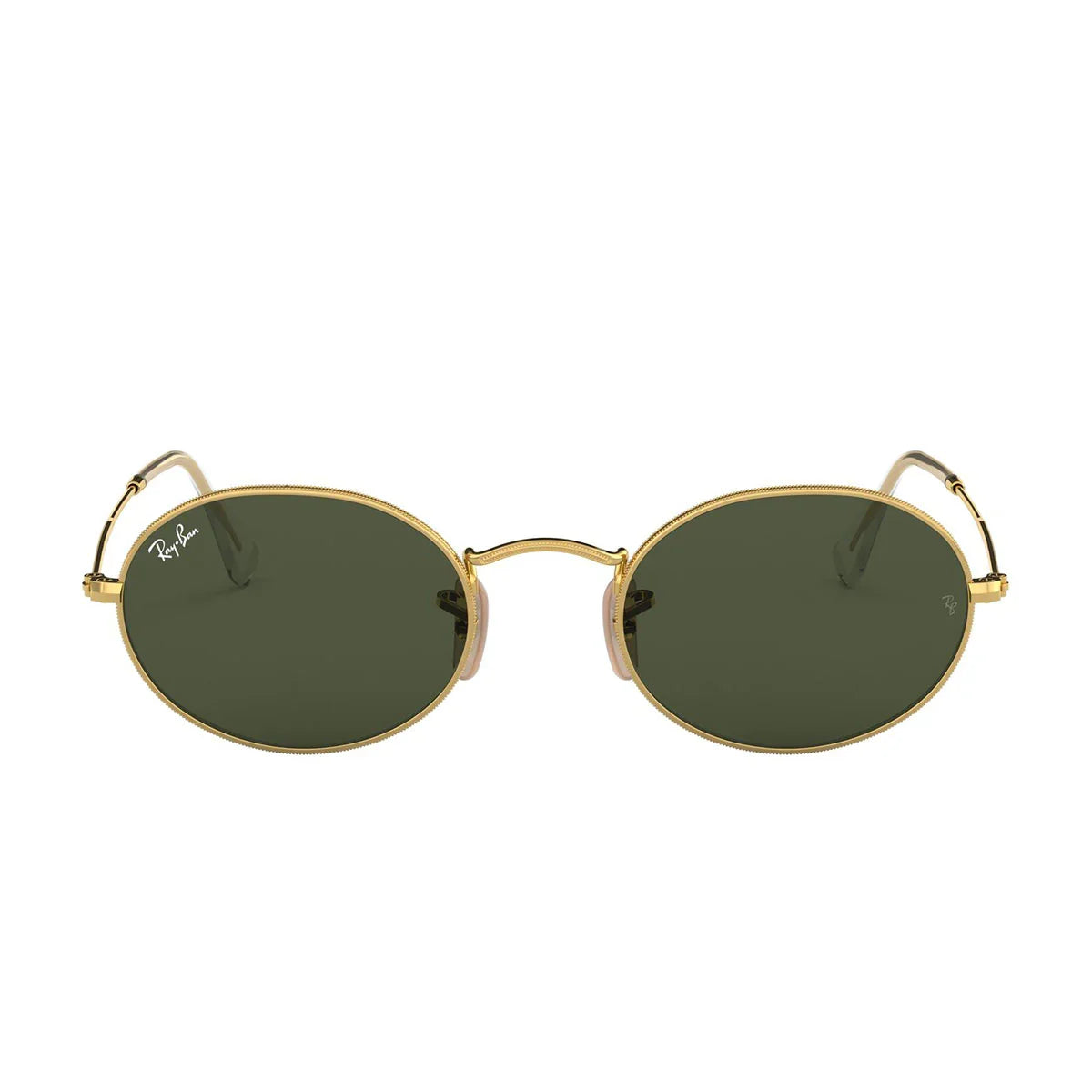 Ray Ban Sunglasses Rb3547 001/31 Oval Gold/Green G 15 Unisex