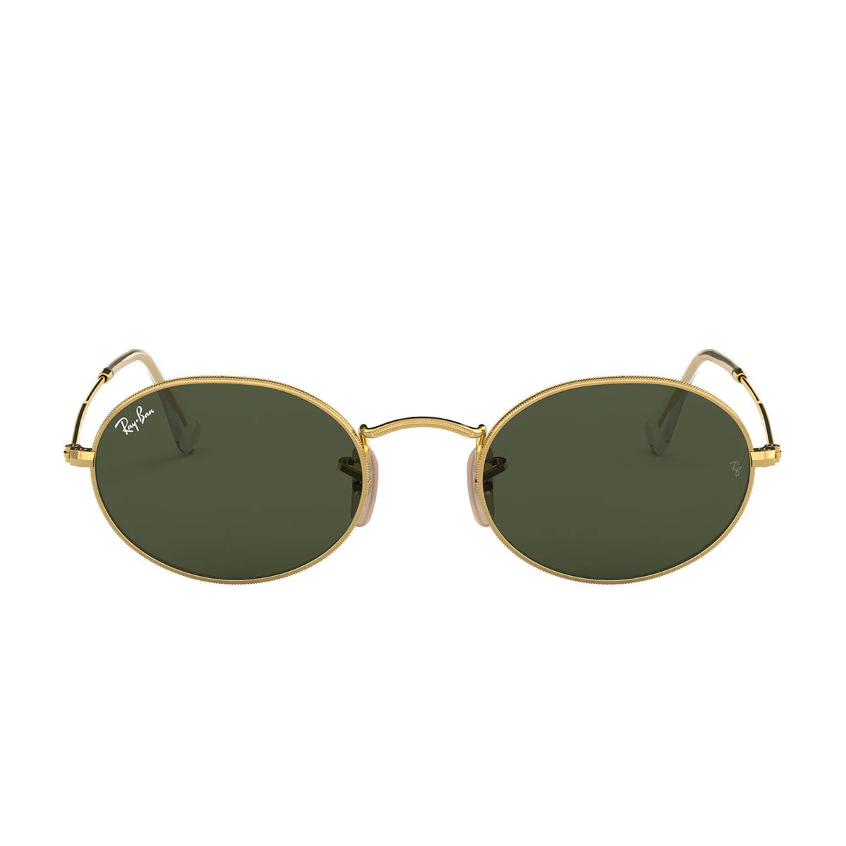 Ray Ban Sunglasses Rb3547 001/31 Oval Gold/Green G 15 Unisex