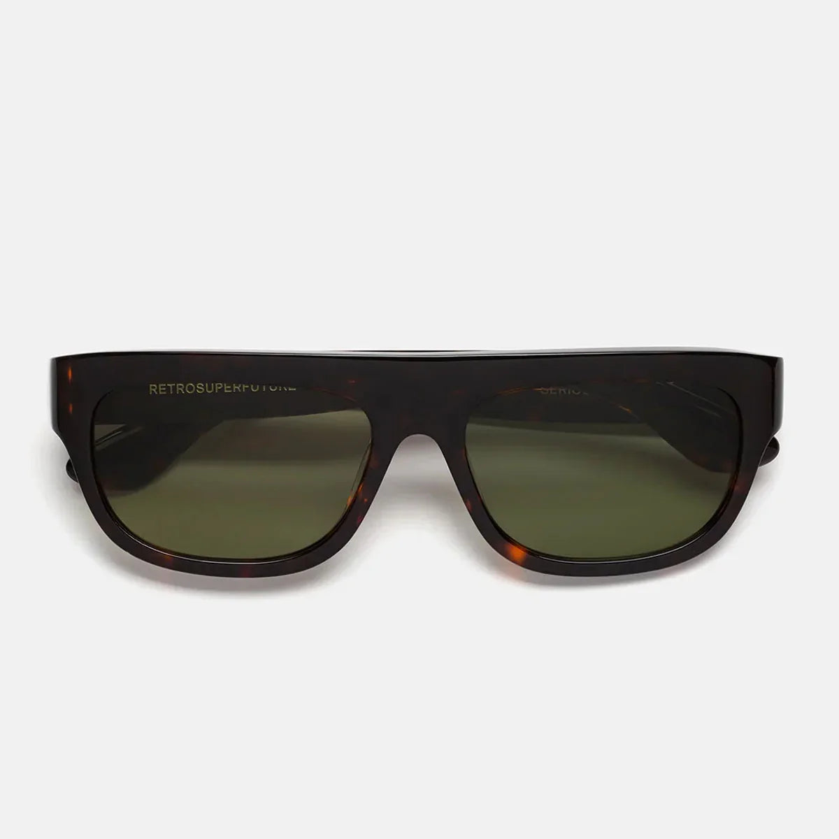 Retro Super Future Sunglasses Serioso Havana 5 G5 Brown/Green Unisex