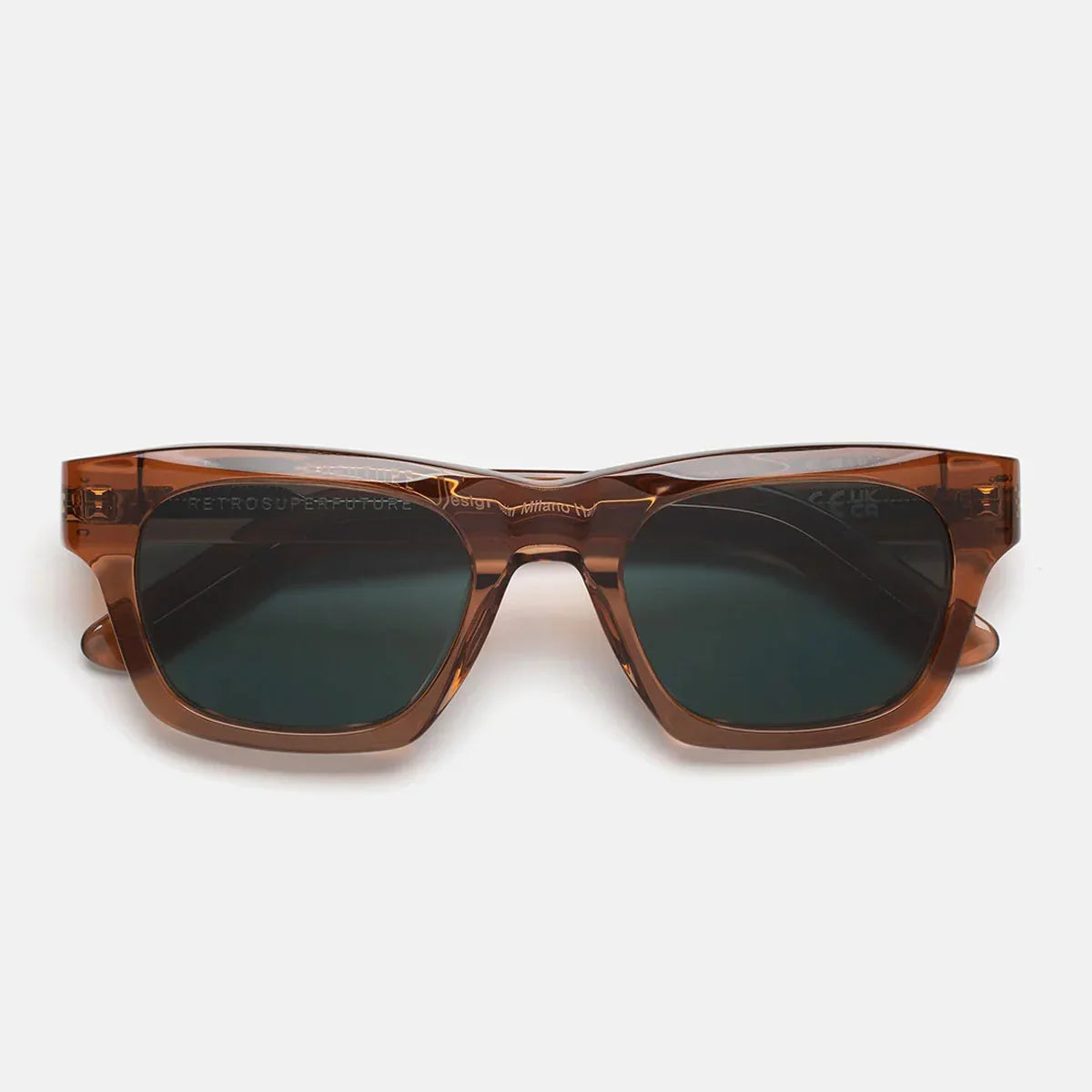 Retro Super Future Sunglasses Sintesi Cola 1 Za Brown/Dark Green Unisex