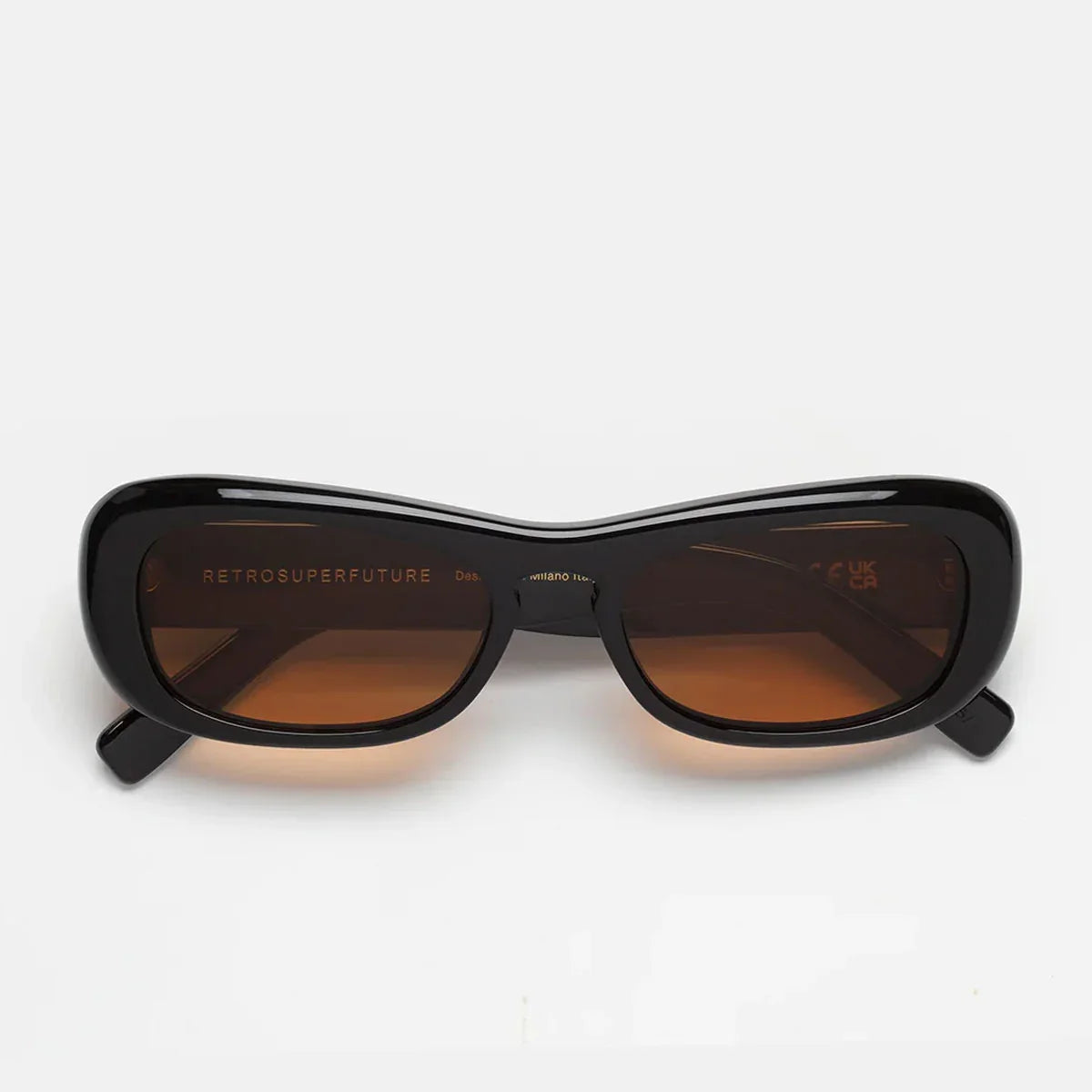 Retro Super Future Sunglasses Sugo Refined Pjv Black/Orange Unisex