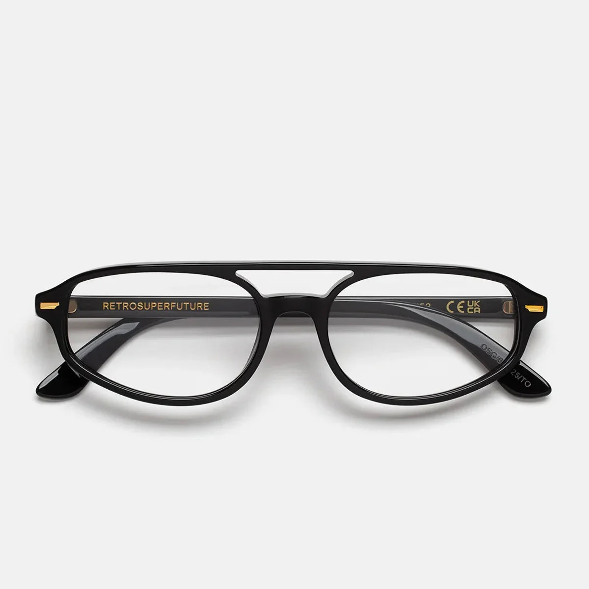 Retro Super Future Eyeglasses Numero 153 Black 0 Sg Black/Transparent Unisex