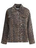 Ganni Leopard Denim Jacket
