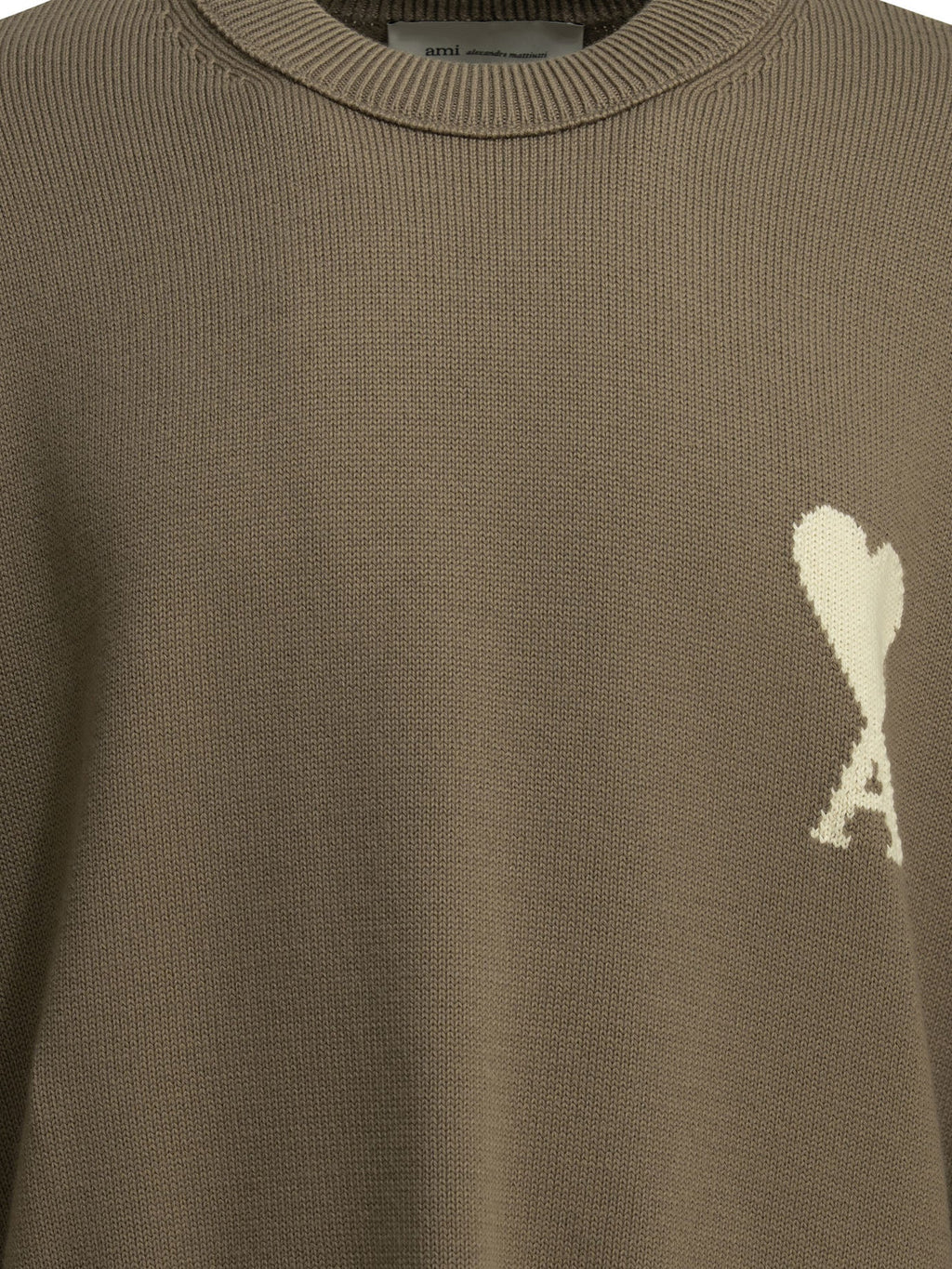 Ami Paris Wool Blend Crew Neck Sweater