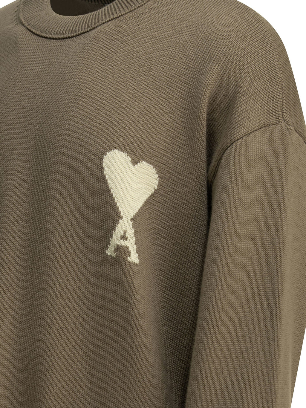 Ami Paris Wool Blend Crew Neck Sweater