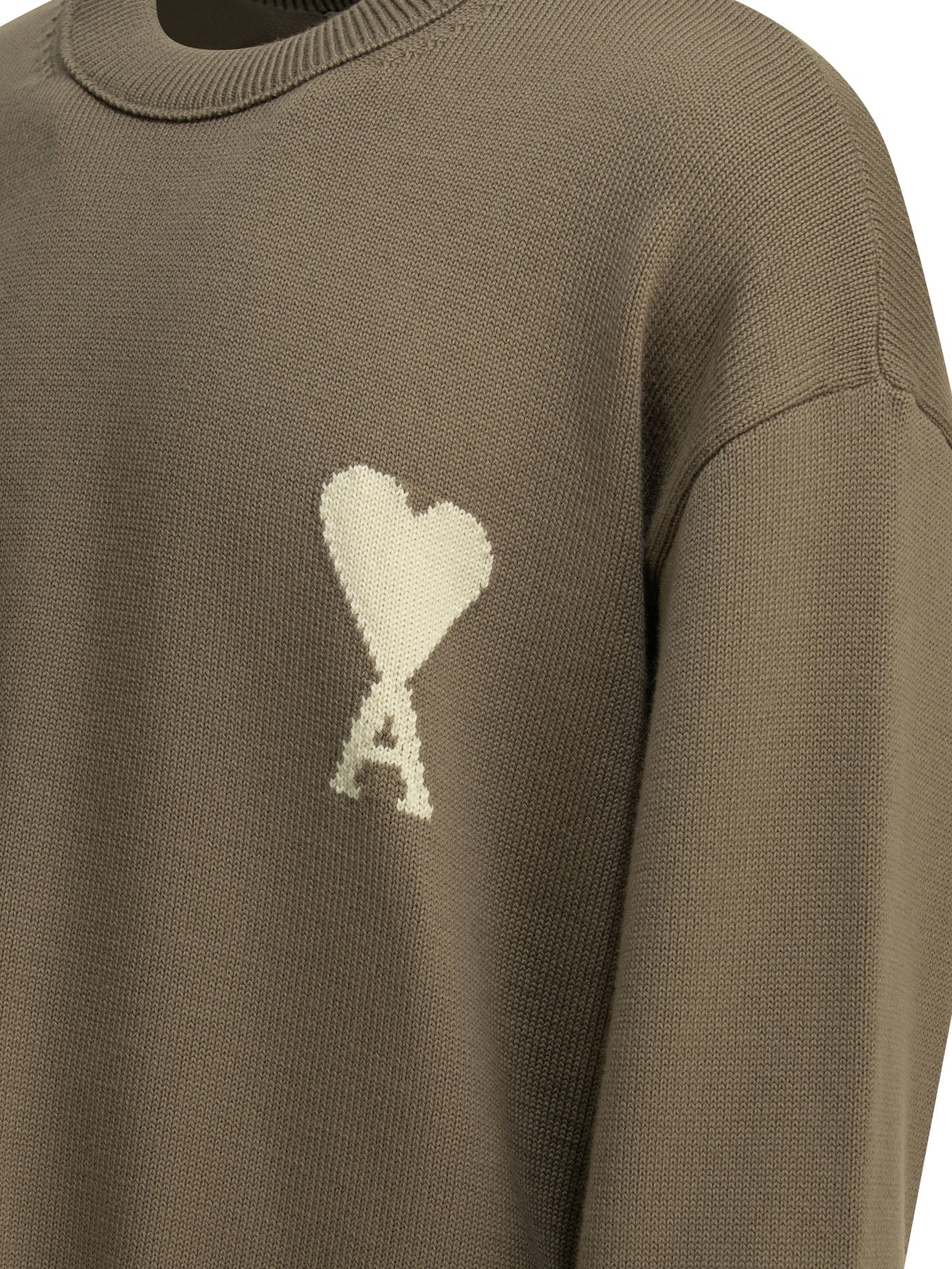 Ami Paris Wool Blend Crew Neck Sweater