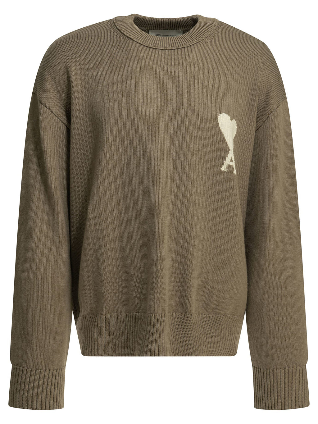 Ami Paris Wool Blend Crew Neck Sweater