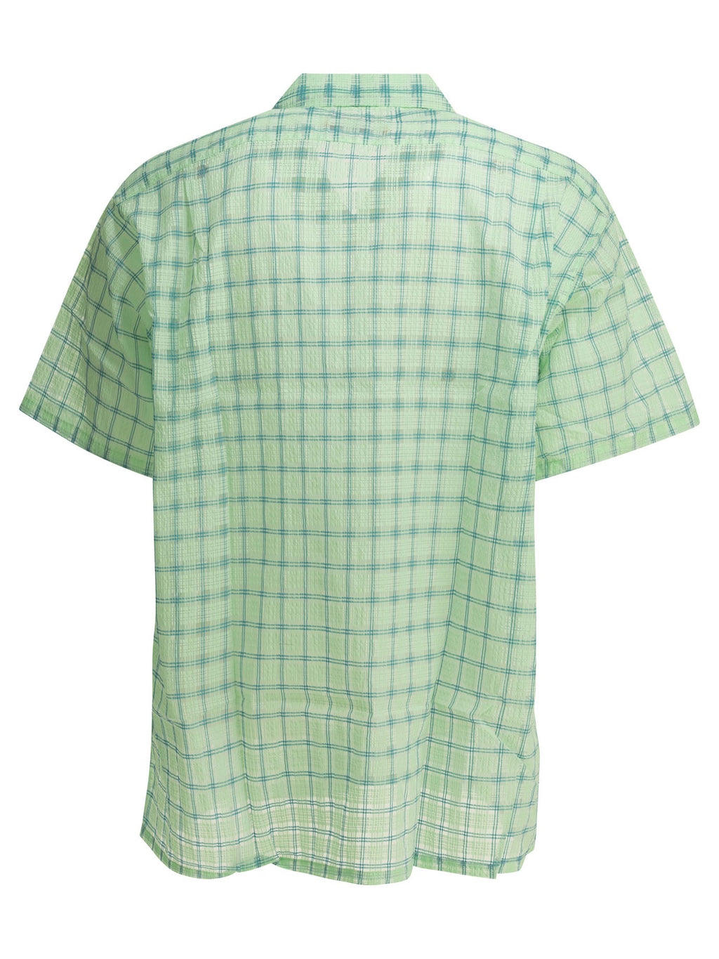 Beams Plus "Open Collar Nylon Airy Plaid" Casual Shirt