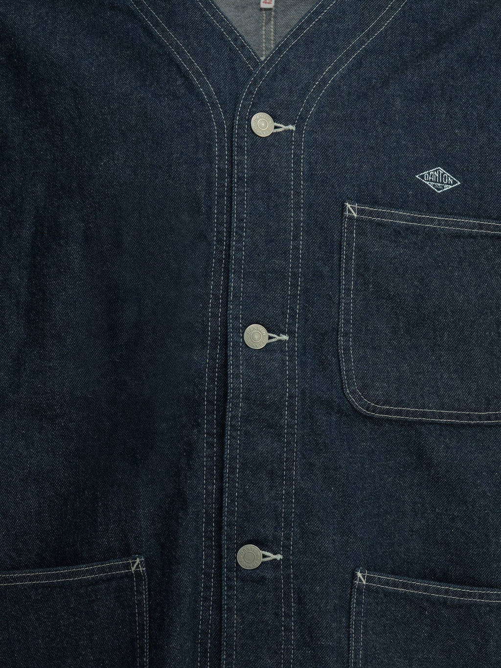 Danton Collarless Denim Jacket
