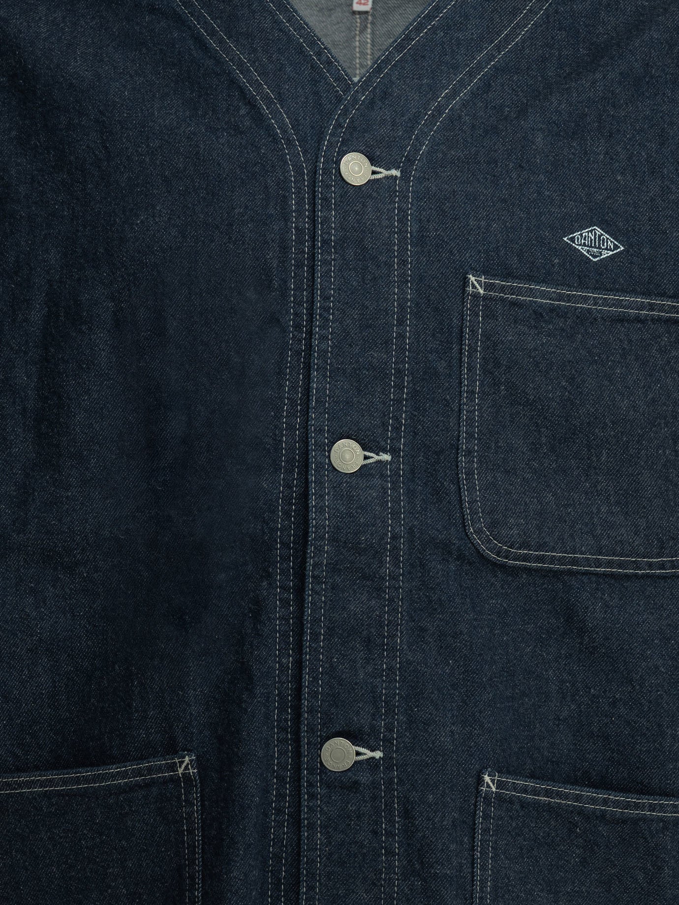 Danton Collarless Denim Jacket