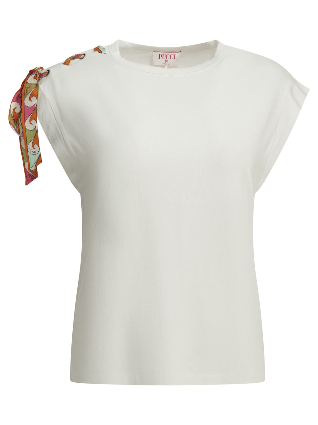 Pucci Crew Neck T Shirt With Printed Detail