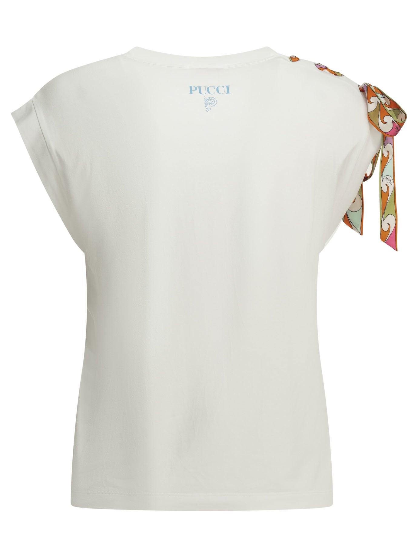 Pucci Crew Neck T Shirt With Printed Detail