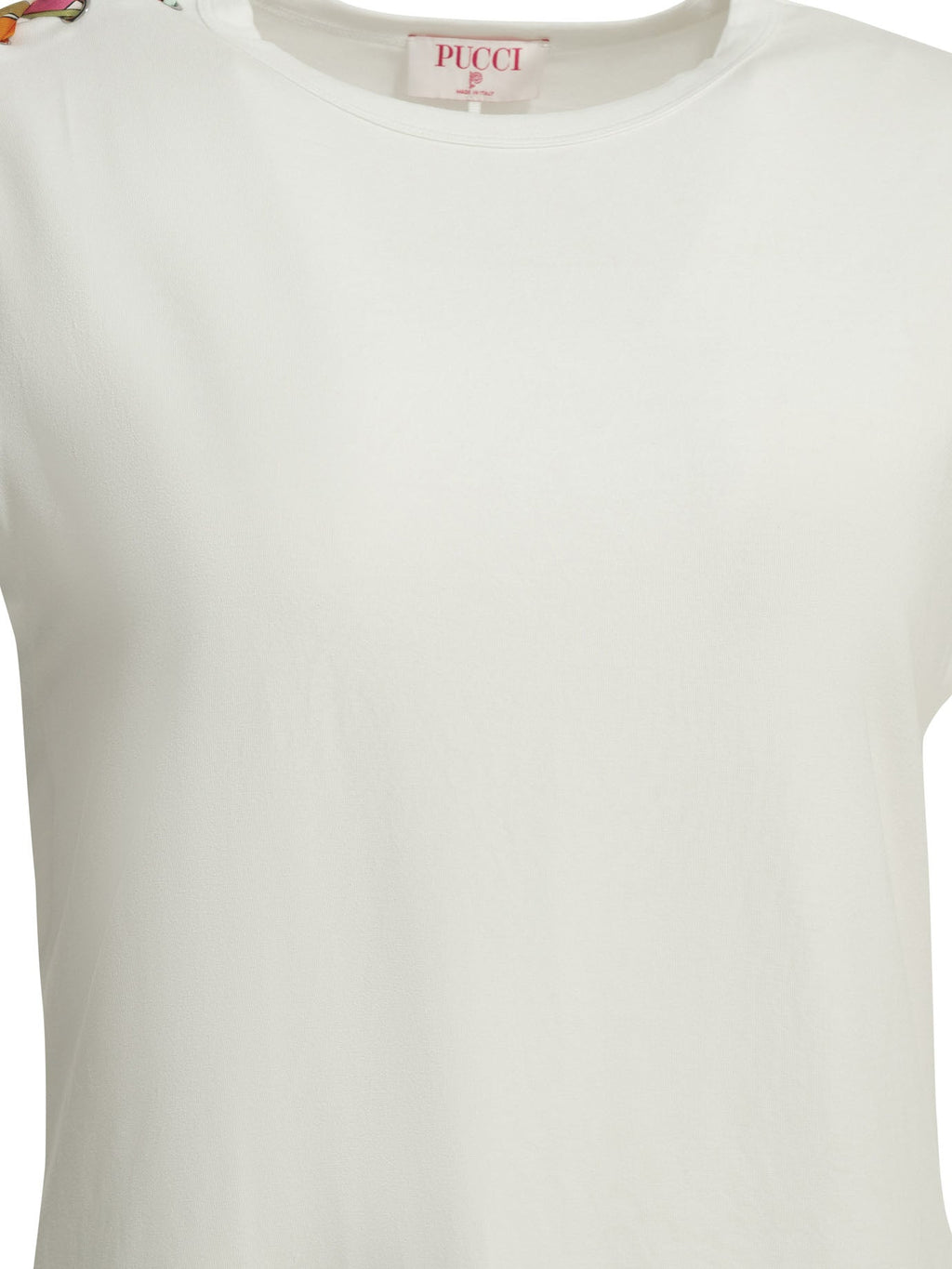 Pucci Crew Neck T Shirt With Printed Detail