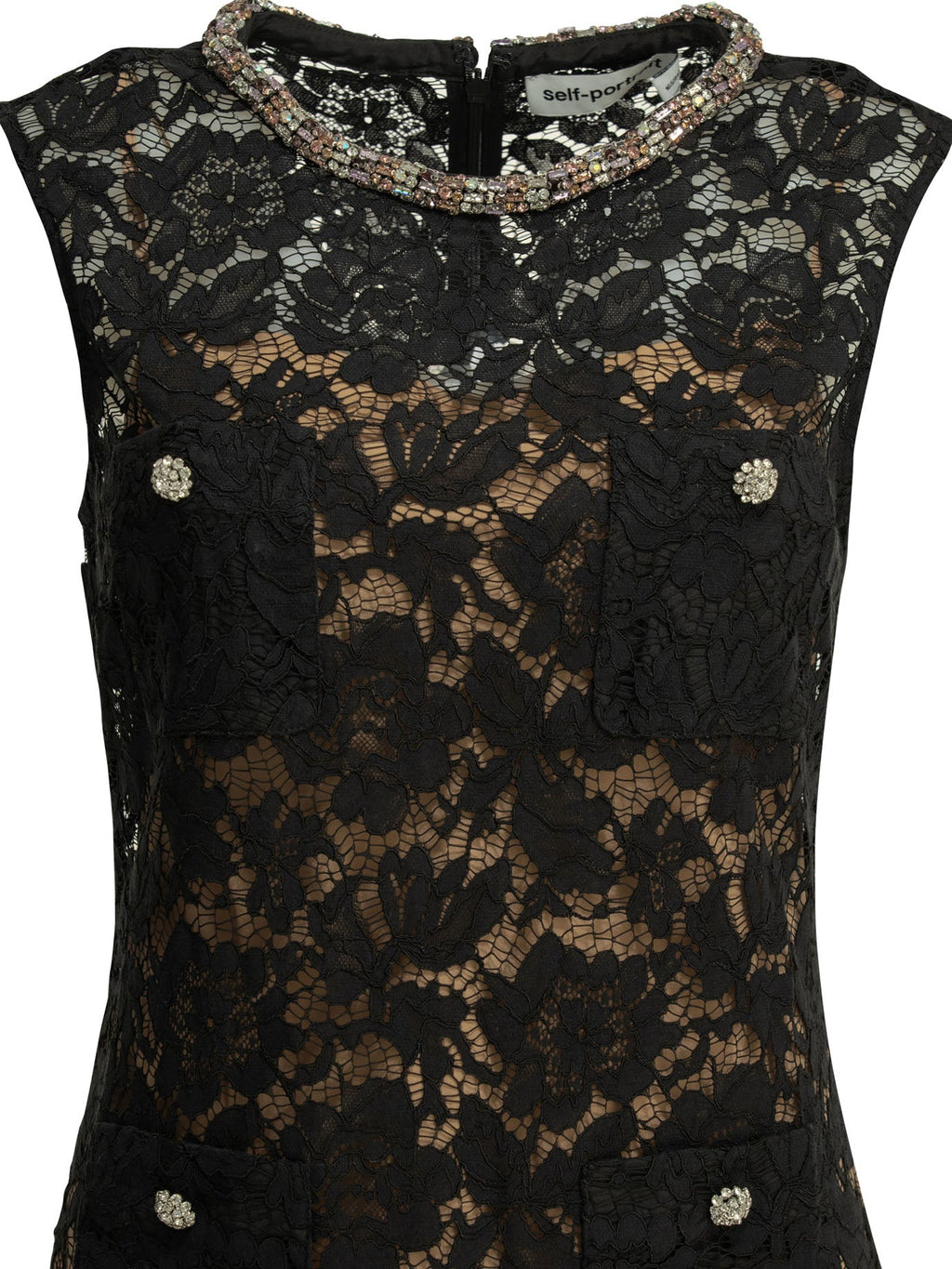 Self Portrait Embroidered Short Dress